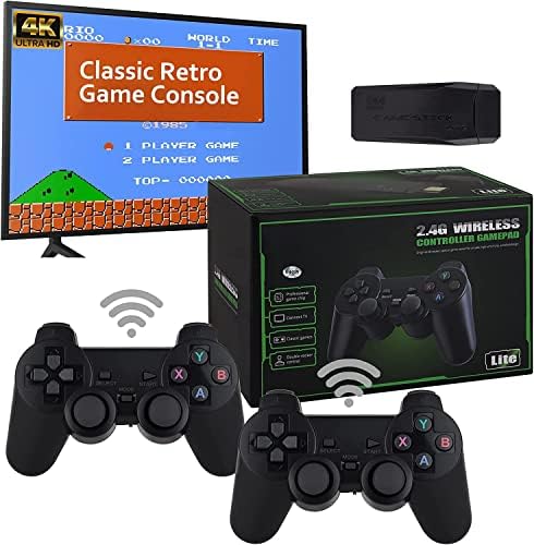 Deals Console arrière portable sans fil 2 contrôleurs 32 Go, console pour jeux vidéo, contrôleur de sortie HDMI 3500 jeux en 1 jeu PC TV SD Fiche Technique et Prix au Maroc
