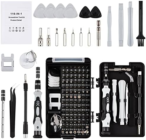 Larkumio Kit Tournevis de Precision, 116 en 1 Mini Tournevis with Embouts de Vissage, Set Tournevis de Précision Pour Réparer Ordinateur Portable, Tablettes, Smartphones, Montres, Lunettes, OrdinateurAvis,  Fiche Technique et Prix au Maroc