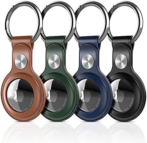 [Lot de 4] Étuis Airtag en Cuir PU avec Airtag Porte clés – Protection Anti-Perte et Anti-Rayures pour AirTags Apple 2021 sur Clés, Sacs, Bagages et Colliers d'animaux domestiques Avis, Fiche Technique et Prix au Maroc