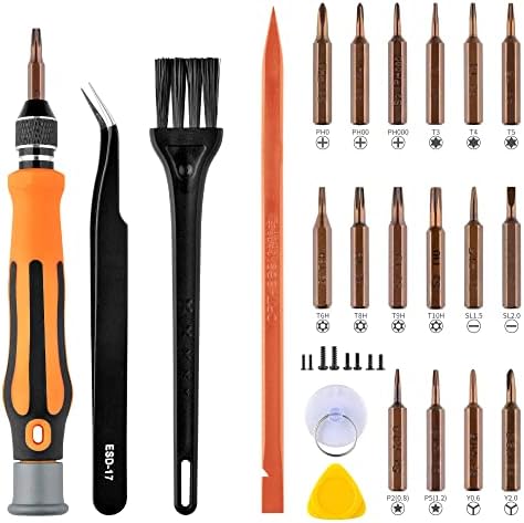 Paddy Kit Tournevis - 22 en 1 Précision Magnétiques Outils de Torx et Cruciforme et Plat et Pentalobe et Type-Y Tournevis Embouts Set pour Xbox PS3 4 5 MacBook iPhones Tablette Lunettes Clavier etcAvis,  Fiche Technique et Prix au Maroc