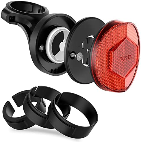TUSITA Quarter Turn Tige de Selle Support avec Catadioptre Arrière de Vélo Compatible avec Garmin Varia Radar Éclairage Arrière de Vélo RTL510 RTL515 RVR315, Apple AirTag Holder - Supports de Seatpost Avis, Fiche Technique et Prix au Maroc