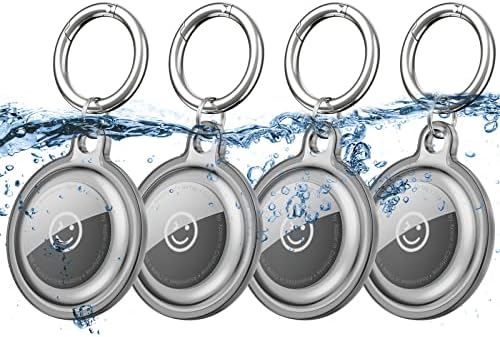 Dirrelo Porte Clé Compatible avec Apple Airtag Porte clef, 【Lot de 4】 IPX8 Étanches Airtag Etui, TPU Silicone Airtag Coque, Léger, Couverture Protectrice Accessoires pour Chat Chien Collier, 4 Noir Avis, Fiche Technique et Prix au Maroc