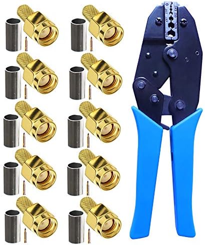 Lot de 10 connecteurs mâles SMA et câble coaxial à sertir RG58 pour câble d'extension d'antenne Wi-Fi SMA Avis, Fiche Technique et Prix au Maroc