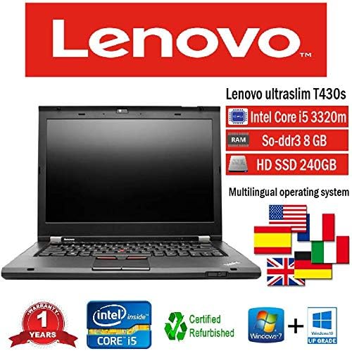 Notebook Reconditionné T430S I5 3320M 2.60 Ghz 8Gb 240Gb Ssd W10 Pro (Reconditionné) Fiche Technique et Prix au Maroc