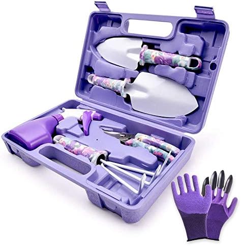 WISDOMLIFE Lot de 6 Outils de Jardinage avec poignée antidérapante et truelle Anti-Rouille, cultivateur, cisaille à élaguer, pulvérisateur d'eau et étui Avis, Fiche Technique et Prix au Maroc