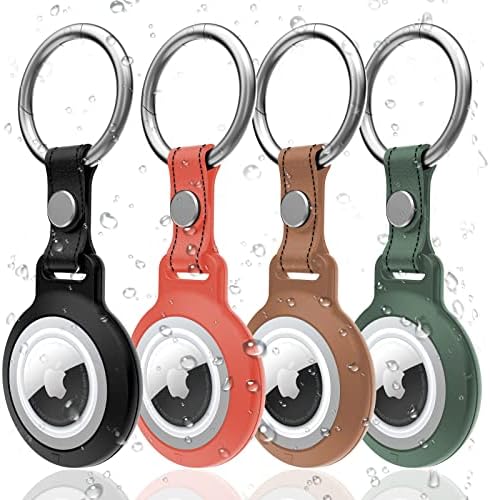 ZLiME Étui de Protection pour AirTag, Lot de 4 Airtag Porte Clé Coque de Protection Compatible avec Apple Airtag Case, Anti-Rayures Étui en Cuir pour AirTags pour Clés Enfants Animaux Compagnie Avis, Fiche Technique et Prix au Maroc