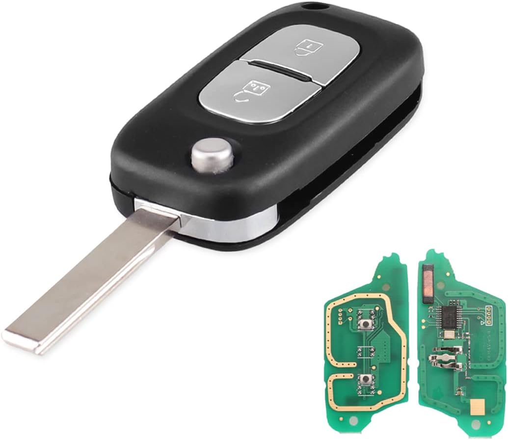 Heart Horse 2 Boutons Clé de Voiture Télécommande, Coque de Clé pour Re-nault Clio 3 Kangoo Master Modus Twingo avec 433Mhz PCF7961 Chip Fiche Technique et Prix au Maroc