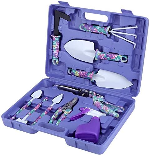 Ensemble Outils de Jardin, Cadeau fête des mères Maman Outils de Jardin en Aluminium 10 pièces avec Sac de Jardin, Pelle de Jardin, Cadeaux de Jardin pour Hommes Femmes (Mauve) Avis, Fiche Technique et Prix au Maroc