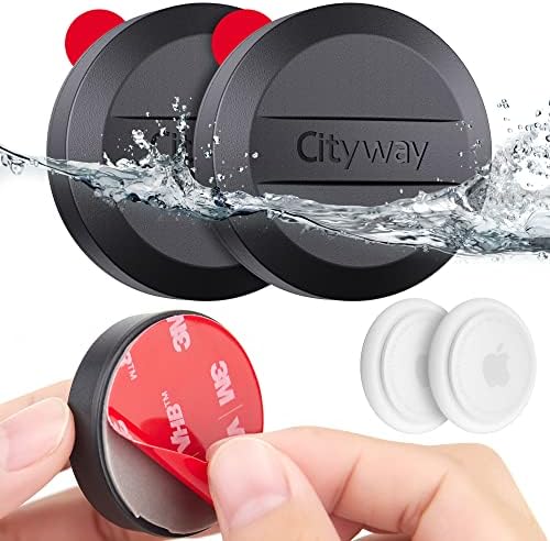 Lot de 2 Supports étanches IPX8 pour Airtag, étui avec Autocollant VHB 3M, Support Autocollant Airtag pour vélo, Portefeuille, télévision, télécommande, Drone, Bagage (Noir) Avis, Fiche Technique et Prix au Maroc