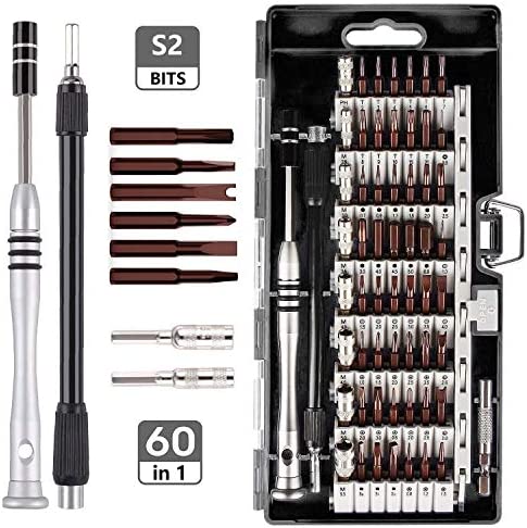 Linhon Kit de Tournevis de Précision, 60 en 1 Set Tournevis Magnétique, Embout Torx Informatique Réparation pour Macbook, PS4 Pro, Iphone, PC, Bricolage, Montre, LunettesAvis,  Fiche Technique et Prix au Maroc
