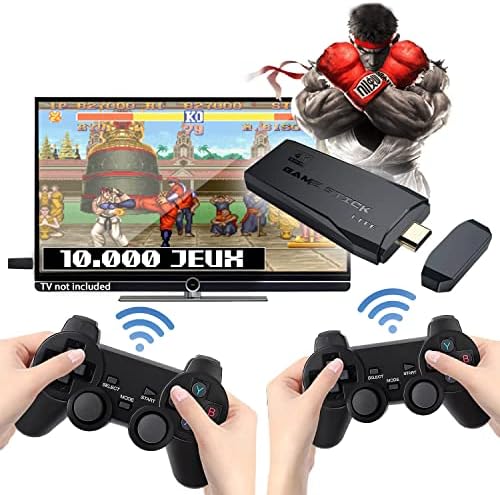 Unicview Retro console M8, jeux PS1/GBA/SNES/MD/Neogeo/MAME rétro TV, deux jeux de jeu sans fil, sauvegarde de partie, console de jeux HDMI compatible avec 64 Go 10000 jeux Fiche Technique et Prix au Maroc