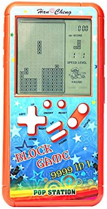 CZT Nouvelle Coque Couleur Grand écran Console de Jeu en Brique rétro Petit Corps Grand écran intégré 23 Jeux alimentés par 2 Piles AA (Non incluses) Voyage extérieur intérieur (Orange) Fiche Technique et Prix au Maroc