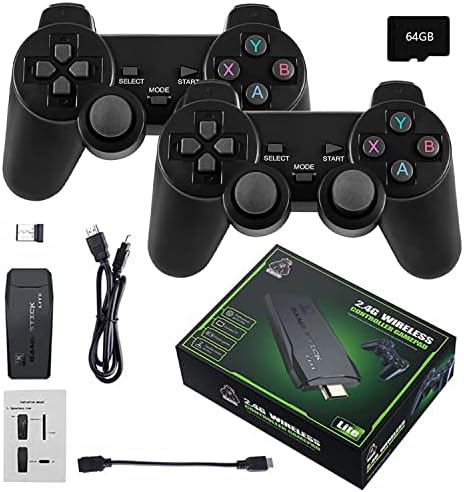 Joulli Retro Game Stick 4K Console rétro avec 2 manettes sans fil 10000/20000 jeux, 9 émulateurs, sortie HDMI 4K, Plug and Play Wireless Game Stick pour projecteur d'ordinateur TV Fiche Technique et Prix au Maroc