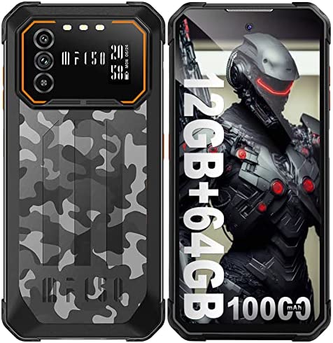IIIF150 B1 2023 Téléphone Portable Incassable 12Go+64Go(1To), 10000mAh Batterie Smartphone Pas Cher 20MP Caméra, Smartphone Antichoc Écran 6.5" FHD+/1'' Écran Arrière/Android 12, 4G Dual SIM/NFCNFC Fiche Technique et Prix au Maroc