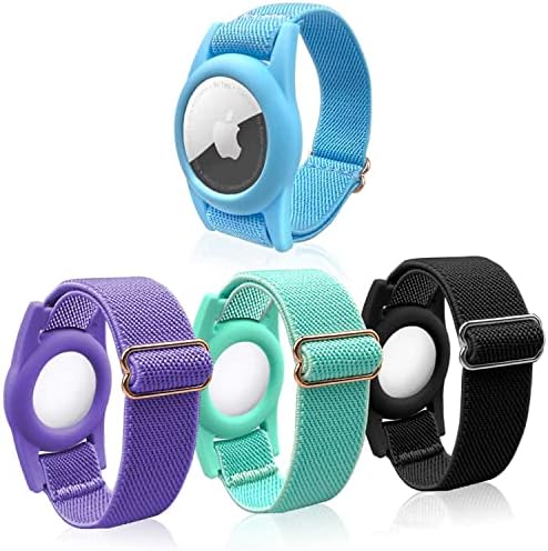 AirTag Bracelet pour Enfants, 4 Pack Air Tag Porte-Bracelet Compatible avec Apple Item Finder, Réglable Anti-Perte iTag GPS Bracelet-Montre en Silicone Housse de Protection pour Enfants/Tout-Petits Avis, Fiche Technique et Prix au Maroc