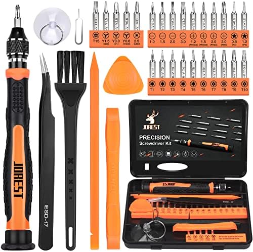 JOREST 33Pcs Kit Tournevis de Précision, Outillage Set avec Torx T1 T2 T3 T4 T5, TR5 T6 T7 T8 T9 T10 T15, Triwing Y00, Etoile P2/5, -1.0/2.0, etc, pour PS4, Xbox, Switch, Macbook, PC, Lunettes, MontreAvis,  Fiche Technique et Prix au Maroc