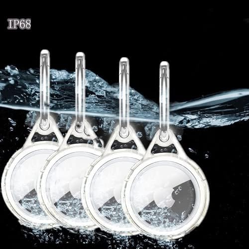 Air Tag Lot de 4 housses de protection pour porte-clés Apple Airtag IP68 étanches avec housse de protection compatible avec Apple Airtags pour collier de chat Airtag et porte-clés Air Tag (Clear) Avis, Fiche Technique et Prix au Maroc