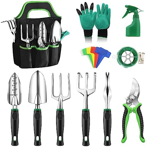 Anykuu Aluminium Outil de Jardinage 21pcs Tough Résistant à la Corrosion Kit de Jardinage Présent Set de Jardinage Adulte avec Sac de Rangement Gants Antidérapants Semis Taille Repiquage et Entretien Avis, Fiche Technique et Prix au Maroc