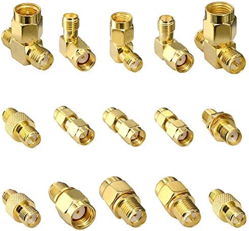 YILIANDUO 15 Type RF Adaptateur Kit Connecteur SMA RP-SMA Male vers Femelle pour Antenne WiFi Câble d'extension Lunettes Antenne Répéteurs Amateurs Radio FPV Drone Avis, Fiche Technique et Prix au Maroc