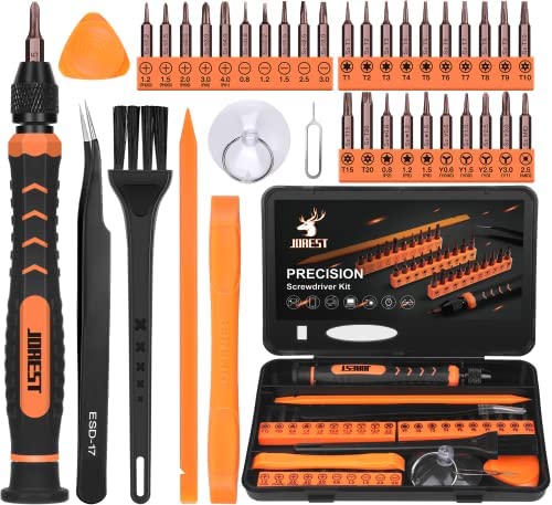 JOREST 38Pcs Kit Tournevis de Précision, Set Outils avec Torx T1 T2 T3 T4 T5, T6 T7 T8 T9 T10 T15 T20, Etoile P2/P5/P6, Triwing Y000, etc, pour iphone, Switch, PS4, Mac, Laptop, Lunettes, Montre, etcAvis,  Fiche Technique et Prix au Maroc