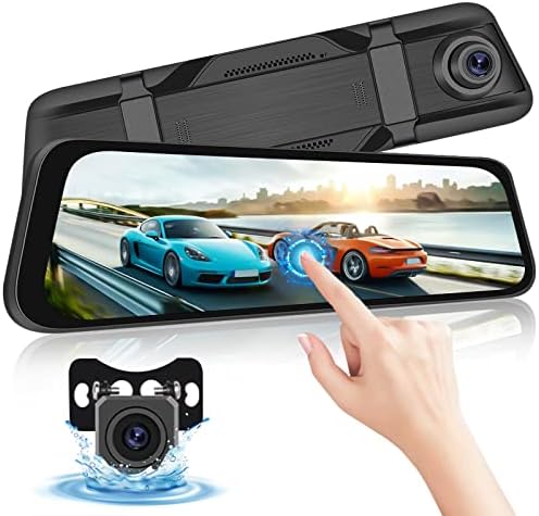 Dashcam Voiture Rétroviseur 1080P+1080P Écran Tactile 9.66" Avant et Arrière Camera Voiture, Vision Nocturne, Enregistrement Boucle, Capteur G, HDR, Surveillance du Stationnement, Carte TF 32G Fiche Technique et Prix au Maroc