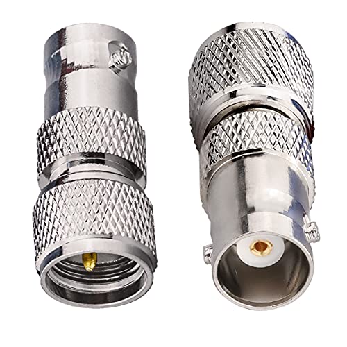 TUOLNK Lot de 2 fiches BNC femelles vers mini connecteur d'antennes coaxiales RF mâle UHF pour câble coaxial/CCTV/radios Wifi/télécom/antenne Mini adaptateur coaxial UHF vers BNC RF Avis, Fiche Technique et Prix au Maroc