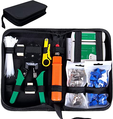 SGILE 9 en 1 Professional Testeur de Network Réseau Câble Kits d'Outils de Réparation d'Ordinateur Net Maintenance de Testeur de Câble LAN, Réseau Ensemble d'Outils Approprié au BricolageAvis,  Fiche Technique et Prix au Maroc