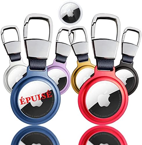 J CASE, Porte-Clé Airtag, +10 Films de Protection Airtag Avant/arrière, Accessoire de Protection Airtag en Métal Inoxydable & Cuir PU de Qualité Premium, Anti-Rayure et Anti-Casse Avis, Fiche Technique et Prix au Maroc