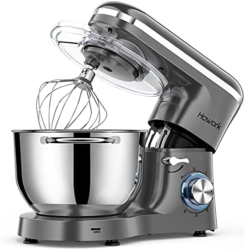 HOWORK Robot Pâtissier 1500W, 6 Vitesses Robot pétrin multifonction avec Bol 6.2L, Batteur, Fouet, Crochet, Robot de cuisine (6.2 L, noir) Avis, Fiche Technique et Prix au Maroc