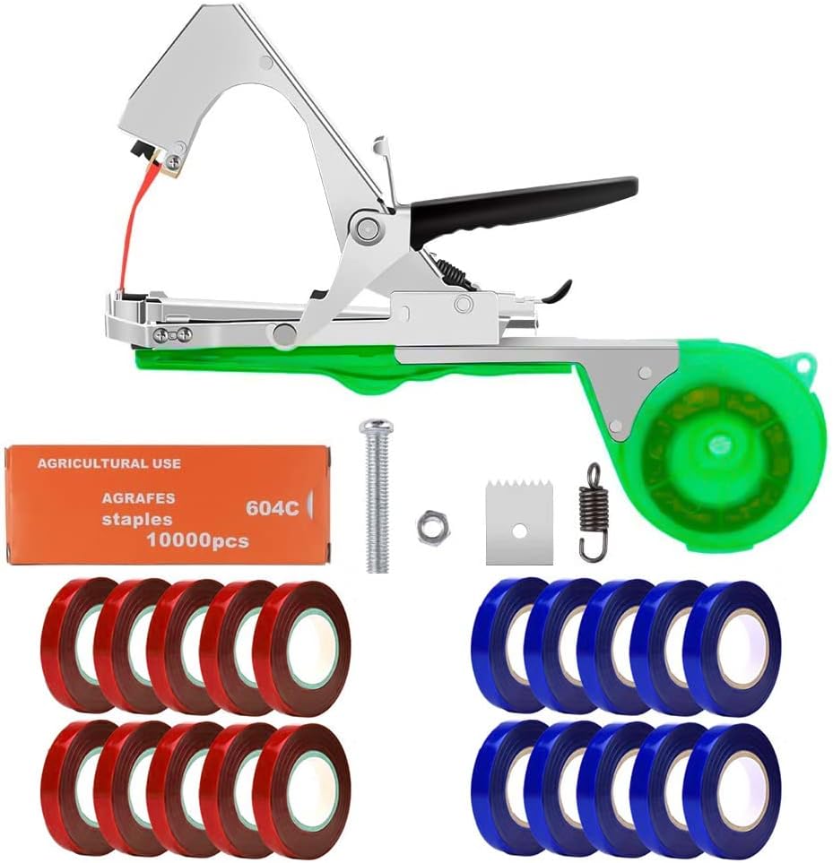 Machine à Nouer Les Plantes,Machine À Taper Nouer Branches, Outil Agriculture Manuelle pour Attaches Plantes, pour Jardin Fruits Légumes Fleurs Tomates Vigne, Outil de Jardinage À Attacher Branche Avis, Fiche Technique et Prix au Maroc