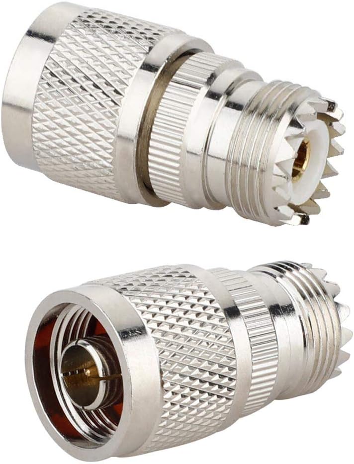 POFET 2 pièces UHF Femelle SO239 à N mâle RF Adaptateur coaxial connecteur Standard pour WiFi Radios Extension coaxiale Avis, Fiche Technique et Prix au Maroc