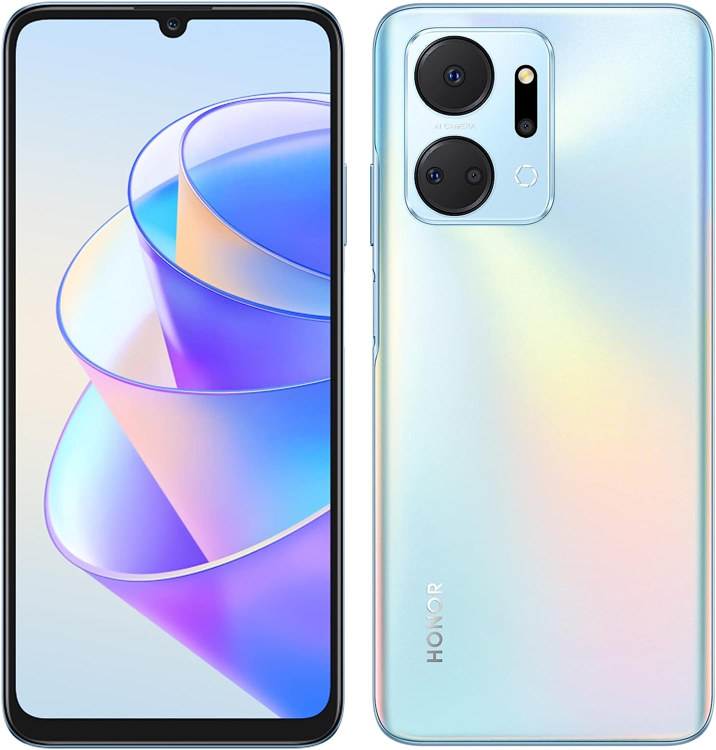HONOR X7a 4G Smartphone 4GB 128GB, 6.74" FullView Display, 50MP Caméra arrière Quadruple, 5230 mAh Battery, 22.5W Supercharge, mémoire Extensible, Android 12, NFC, Argent Fiche Technique et Prix au Maroc