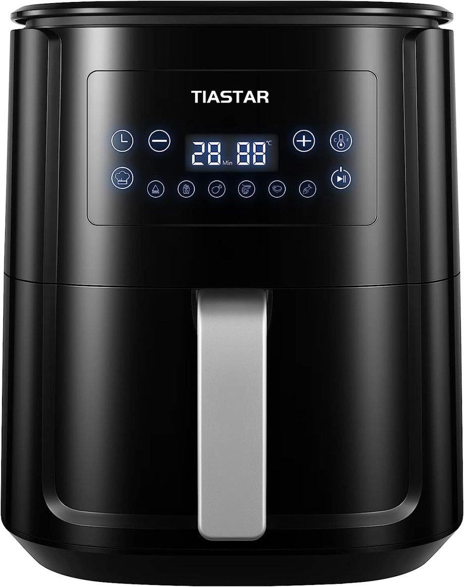 Tiastar Friteuse sans Huile à Air Chaude 5,5L, Air Fryer avec LED Écran