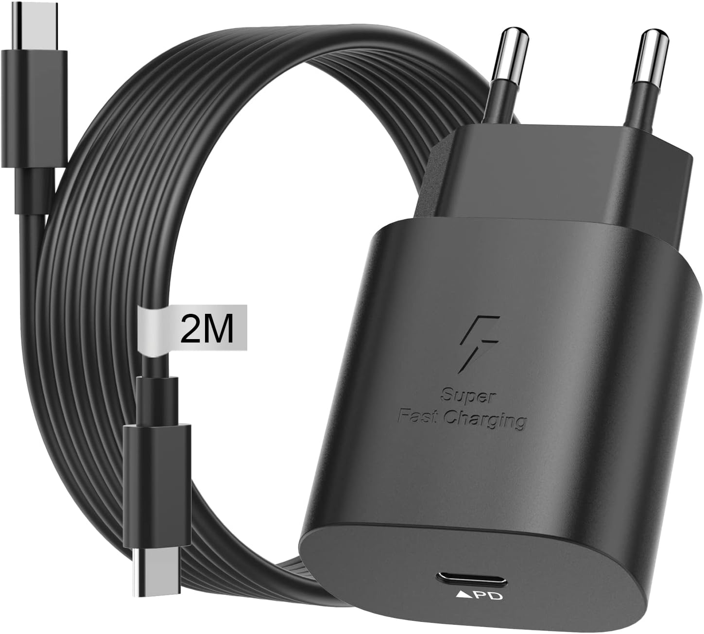 25W Chargeur USB C Rapide pour Samsung Galaxy S23 Ultra/S23/S22 Ultra/S21 FE/S20/A53 5G/A13,Prise USB C Chargeur Type C avec Câble USB C 2M pour Chargeur Samsung Charge Rapide Adaptateur Secteur USB C Fiche Technique et Prix au Maroc