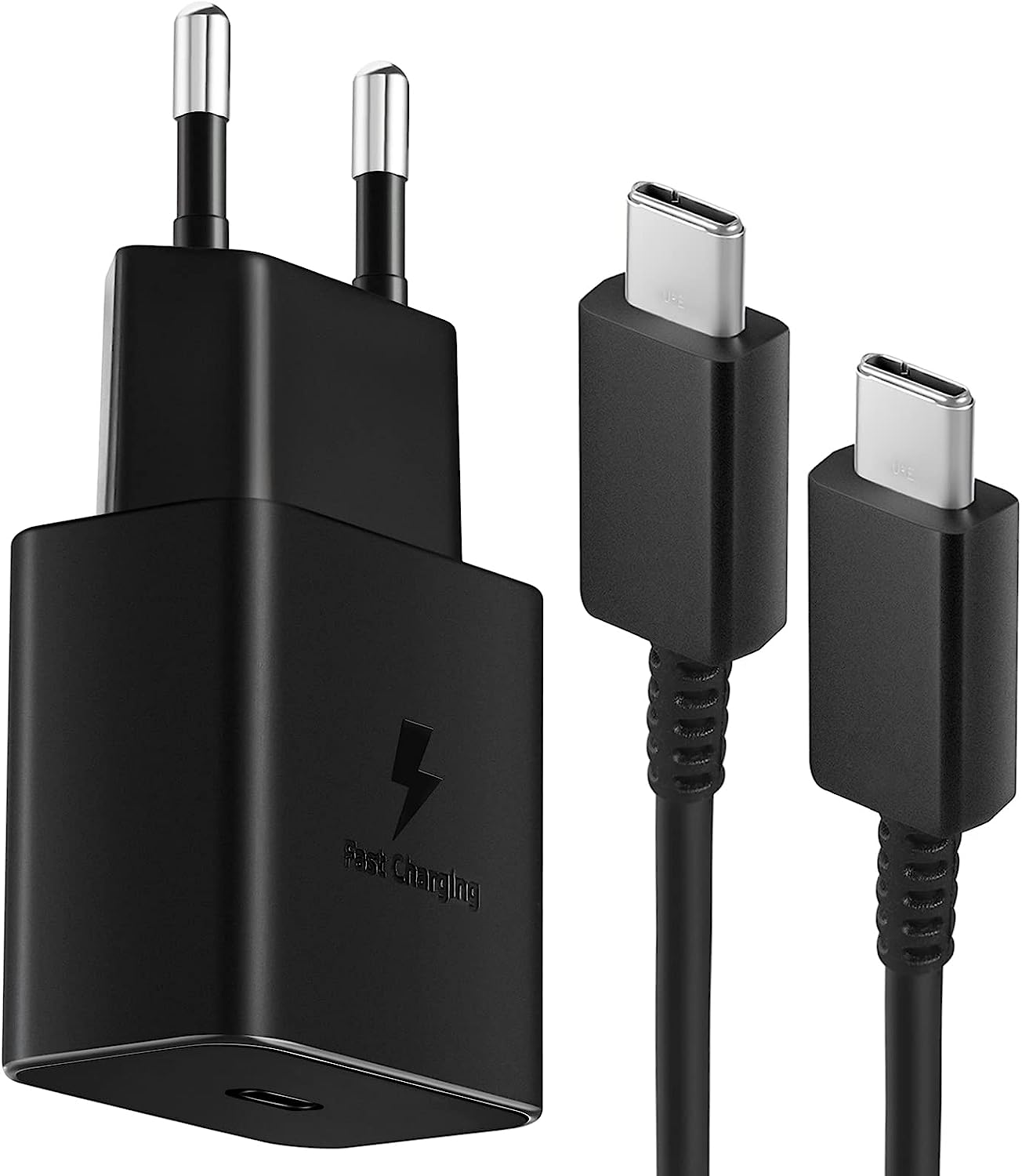 Chargeur Samsung 15W, KOJ RLX Chargeur Samsung Charge Rapide USB C avec 2M Type C Câble pour Samsung Galaxy S10/S10+/S9+/S9/S8/S8+/S7/A71/A53/A52/A14/A13/Note8/Note9/Note10/Note10+/S20/S21/S22/S23 Fiche Technique et Prix au Maroc