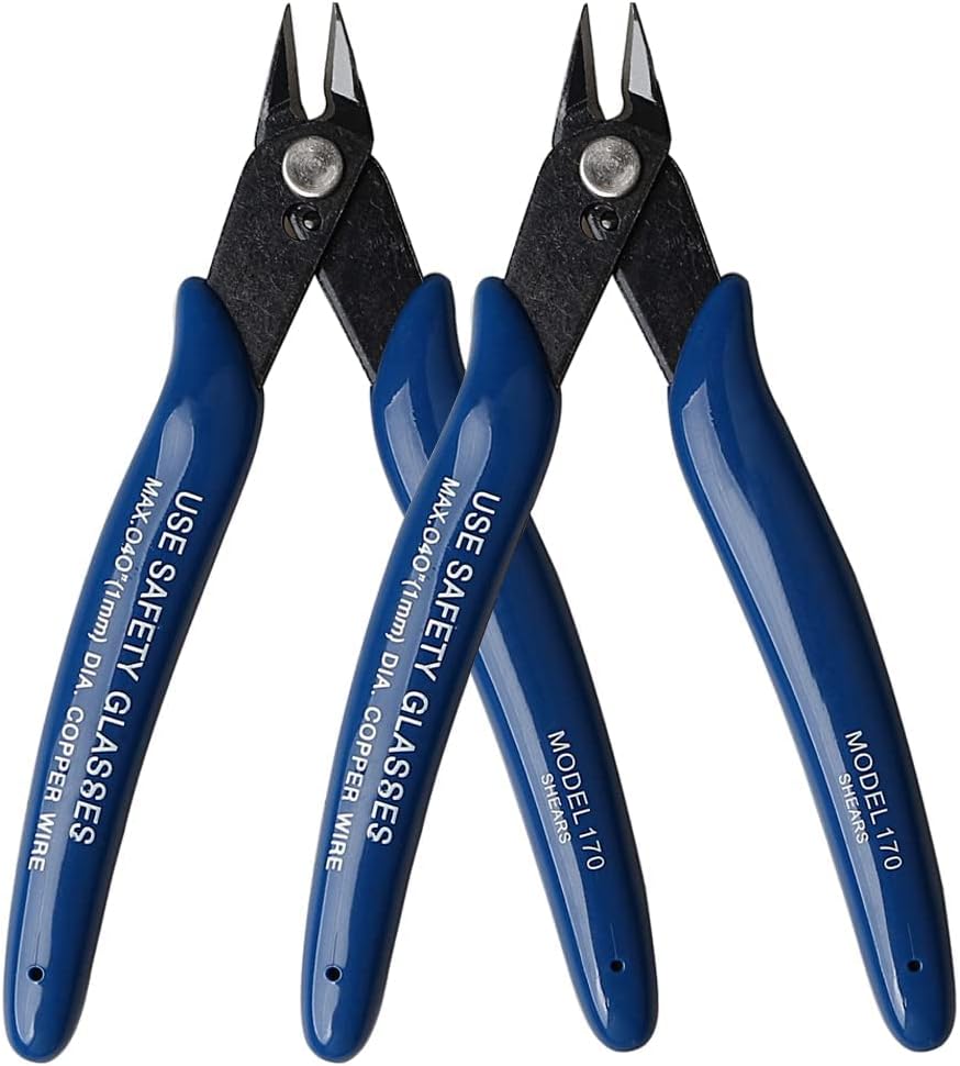 Pinces Coupantes de Côté, Yuanzi Cisaille Latérale Outil de Coupe, Pouce/Pince à dénuder acier pour Câble Électrique, Bijoux Réparation, Travaux Pratiques, Bricolage (2 Pack, Bleu)Avis,  Fiche Technique et Prix au Maroc