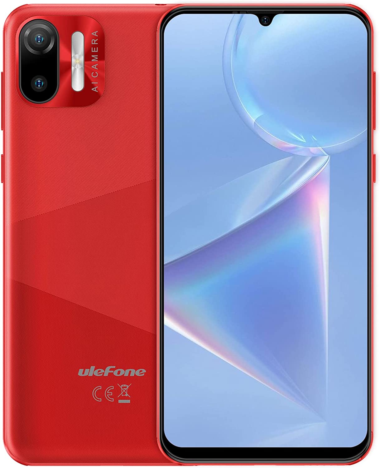 Ulefone Smartphone Pas Cher, Note 6 Android 11 6,1Pouce 32Go+1Go 128 Go Extensible 3300mAh Face ID 5MP Caméra 3G Telephone Portable Debloque Pas Cher Double Nano SIM 2Ans Garantie (Rouge) Fiche Technique et Prix au Maroc