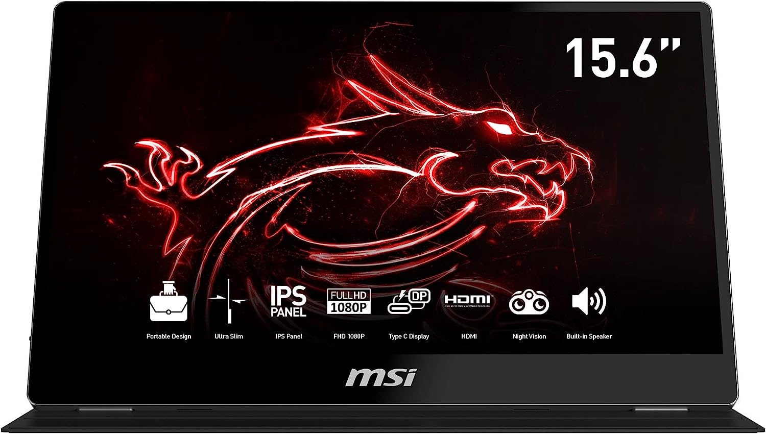 MSI Optix MAG162V Écran Portable 15,6" FHD - Dalle IPS, 1920x1080, 60Hz, Contraste 1000:1, HDMI 1.4b, USB Type-C - Gris Fiche Technique et Prix au Maroc
