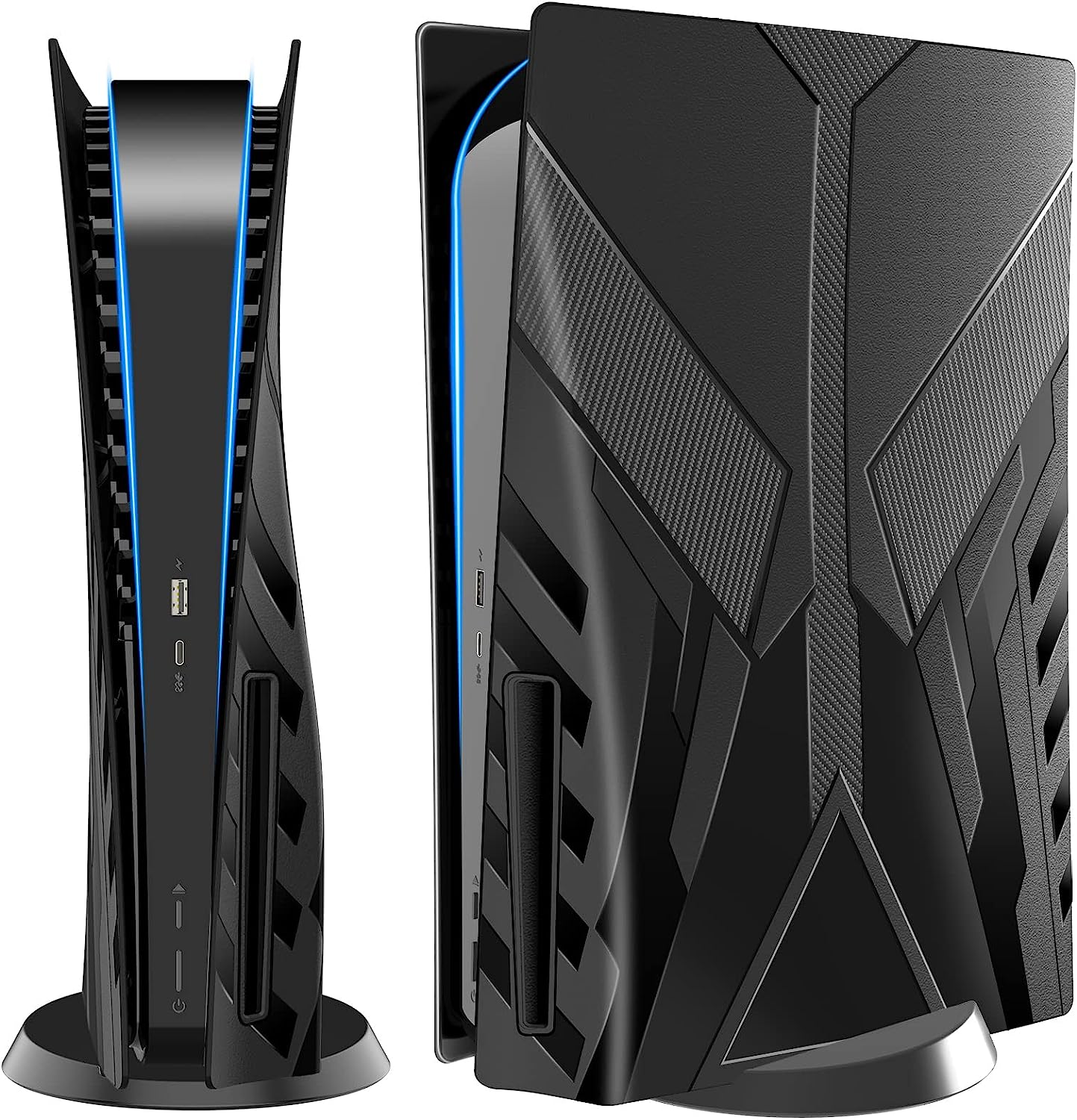 HEYSTOP Plaque de Remplacement du Panneau de Protection PS5 pour Playstation 5, Coque Rigide Brillante Mate Antichoc pour Panneau latéral pour Console PS5 - Noir Fiche Technique et Prix au Maroc