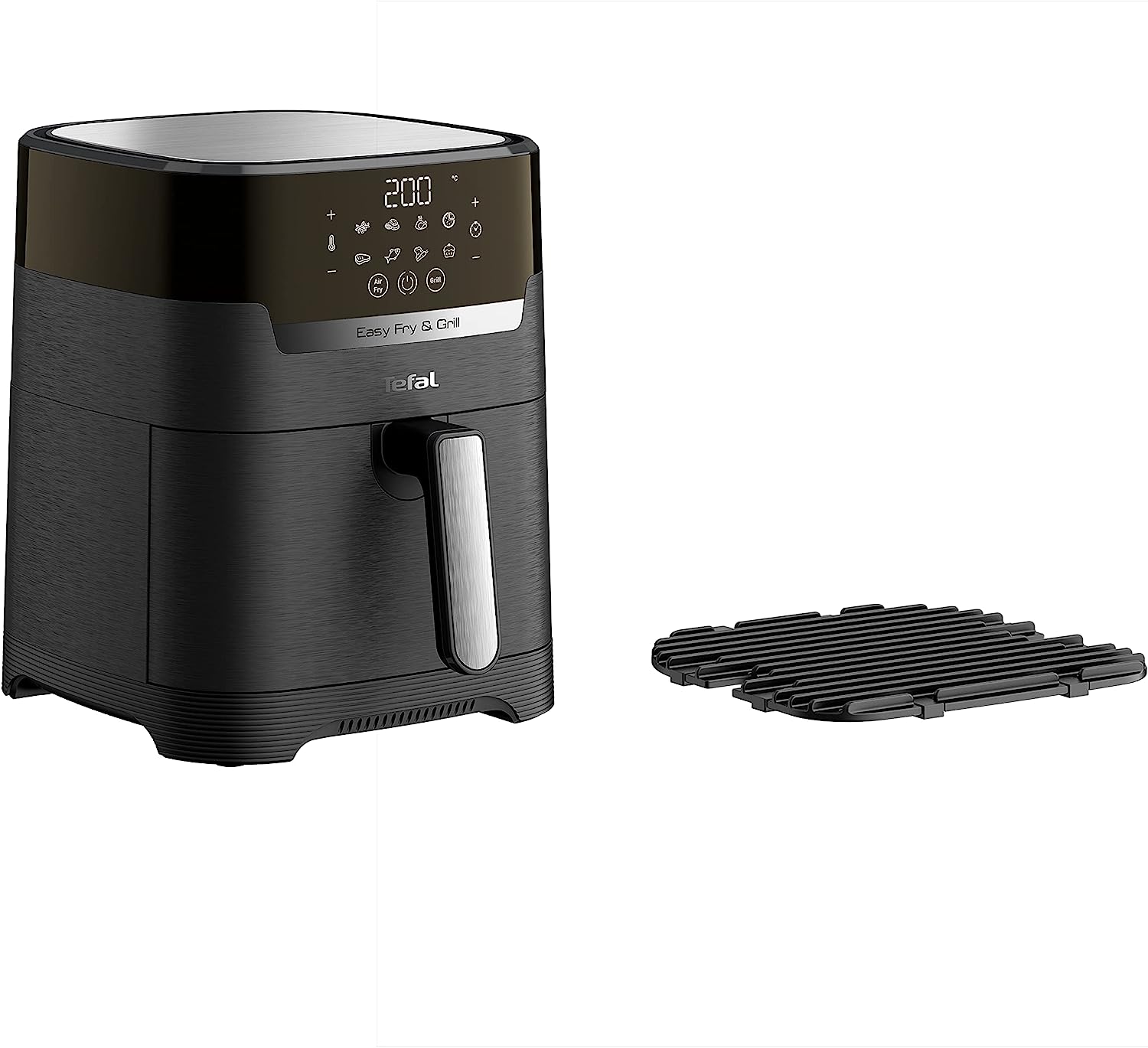 Tefal EY5058 Easy Fry & Grill Precision Friteuse à air chaud, technologie 2 en 1 (friteuse à air chaud et grill), avec écran numérique, capacité : 4,2 l, 8 programmes automatiques, noire Avis, Fiche Technique et Prix au Maroc