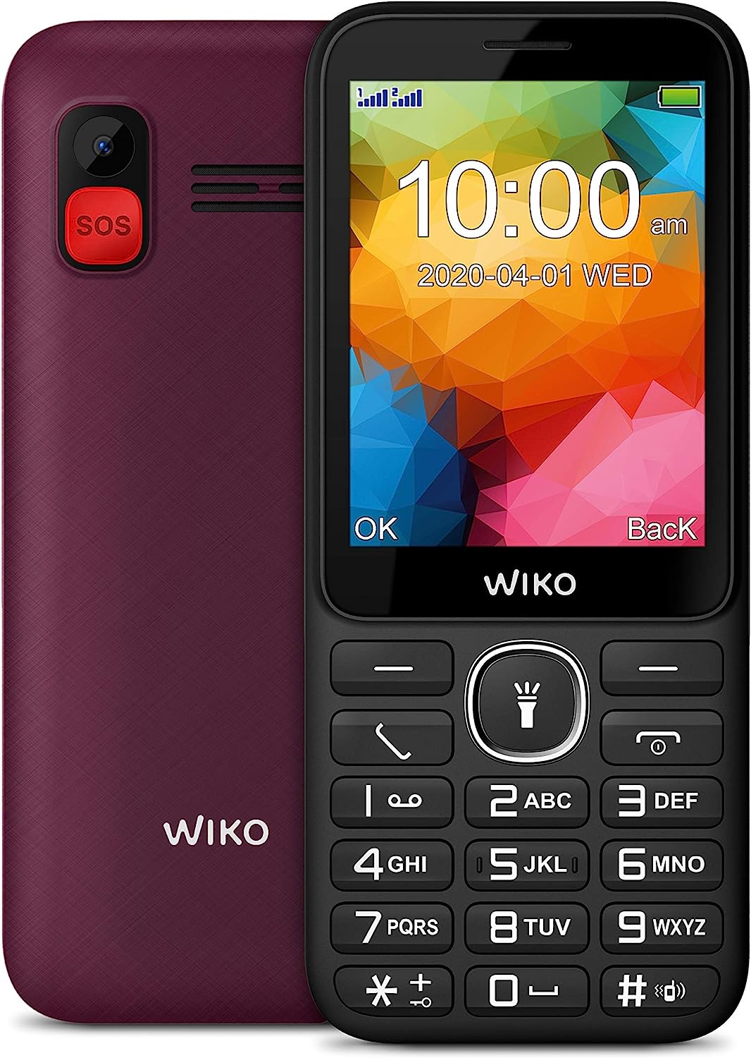 Wiko F200 Téléphone portable débloqué 2G (Ecran 2,8 pouces - Batterie 1200 mAh - Bouton SOS et socle de chargement) Purple Fiche Technique et Prix au Maroc