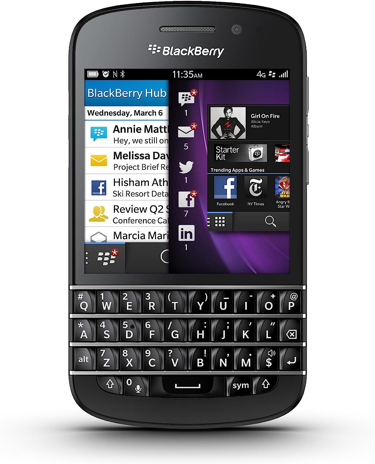 BlackBerry Q10 Smartphone débloqué 4G (Ecran: 3.1 pouces - 16 Go - BlackBerry OS 10) Noir Fiche Technique et Prix au Maroc