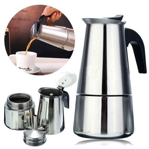 CAFETIÈRE ITALIENNE EN INOX 2 TASSES ESPRESSO MAKER1*Cafetière italienne expresso inox 2 tasses
 Fiche Technique et Prix au Maroc