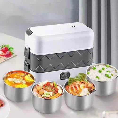 Cooking Boîte à déjeuner électrique portable 2 couches Avec 4 Bols En Acier Inoxydable 2L/200W
 Fiche Technique et Prix au Maroc