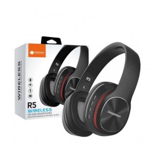 Deep Bass R5 Casque ecouteurs sans fil bluetooth 5.0 Stereo Support Carte TF 3,5 mm AUX IN -FM avec microphone
 Fiche Technique et Prix au Maroc