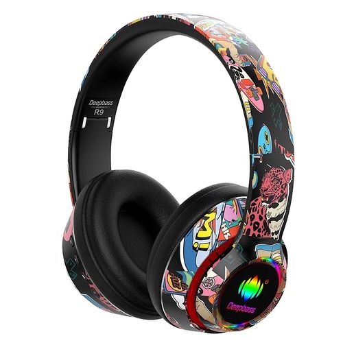 Deep Bass R9 ecouteurs casque Bluetooth V5.0+EDR sans fil HandsFree Music-TSuppor TF Card-FM-Audio input GRB
 Fiche Technique et Prix au Maroc