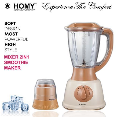 Homy SMART Blender Smoothie Maker Bol Thermo PLAST A Reliefs+ MoulineTTe A Épices/Café Meilleur Prix
 Fiche Technique et Prix au Maroc