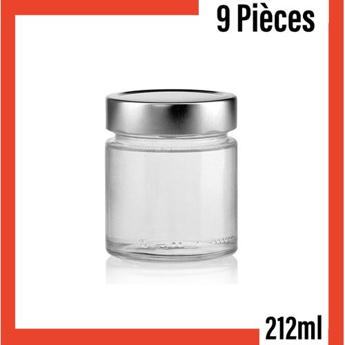 Lot de 9 Bocal ergo en Verre Transparent- 212ml
 Fiche Technique et Prix au Maroc