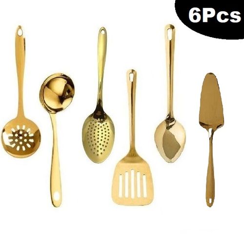 Louche à soupe, Cuillère, Cuillère à trous, Pelle, Spatule, Louche passoire 6PCS
 Fiche Technique et Prix au Maroc