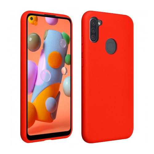 Pochette Silicone mate pour Samsung M11 Rouge anti emprinte pour la main
 Fiche Technique et Prix au Maroc